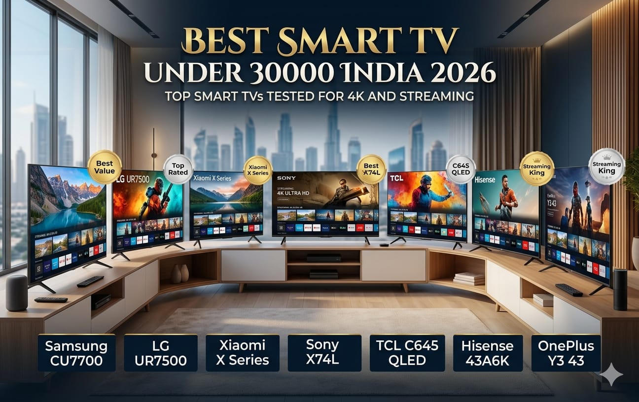 best smart TV under 30000 India 2026 - top smart TVs tested for 4K and streaming