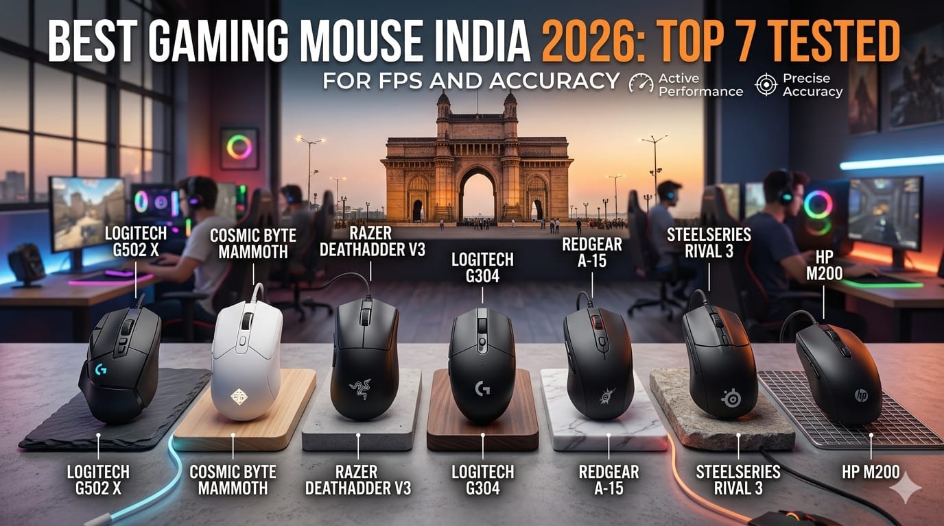 best gaming mouse India 2026 - top gaming mice tested for FPS and accuracy