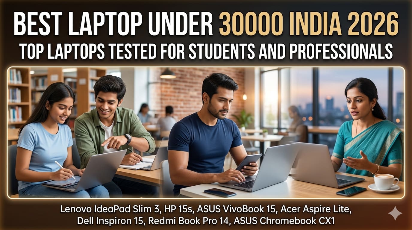 best laptop under 30000 India 2026 - top laptops tested for students and professionals