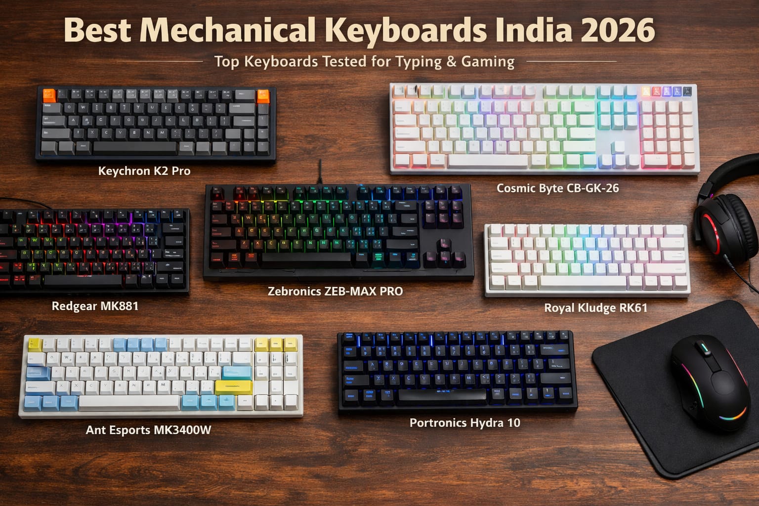best mechanical keyboard India 2026 - top keyboards tested for typing and gaming